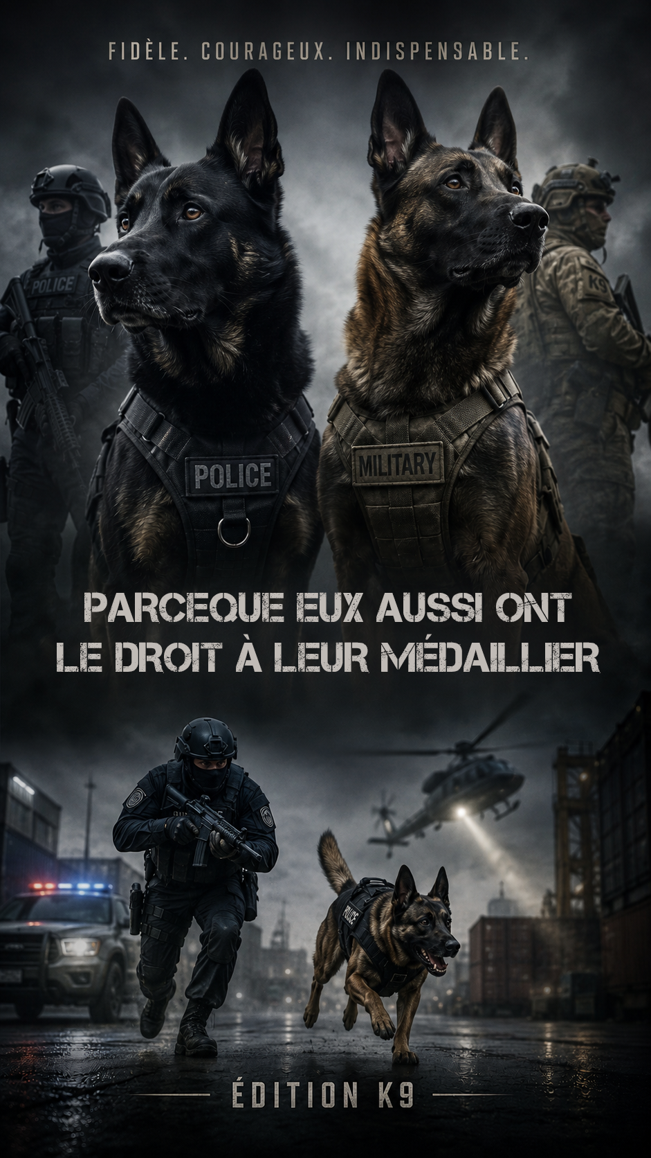 Médaillier à LED - PETIT FORMAT - ÉDITION K9