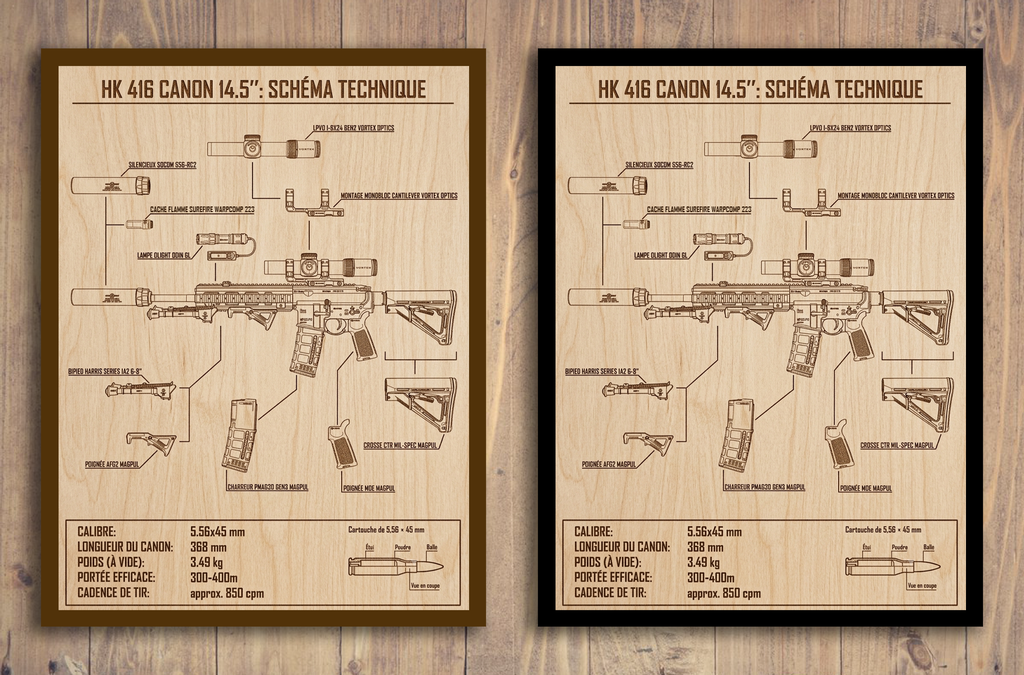 Cadre décoratif - HK 416/MR 223: Schéma technique
