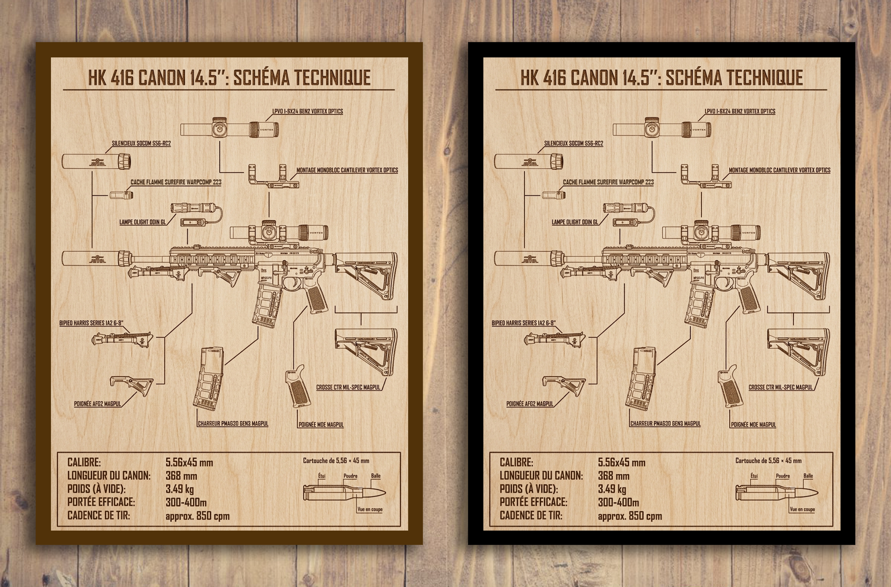 Cadre décoratif - HK 416/MR 223: Schéma technique