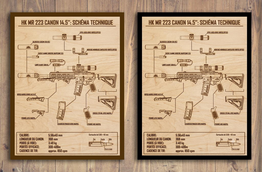 Cadre décoratif - HK 416/MR 223: Schéma technique