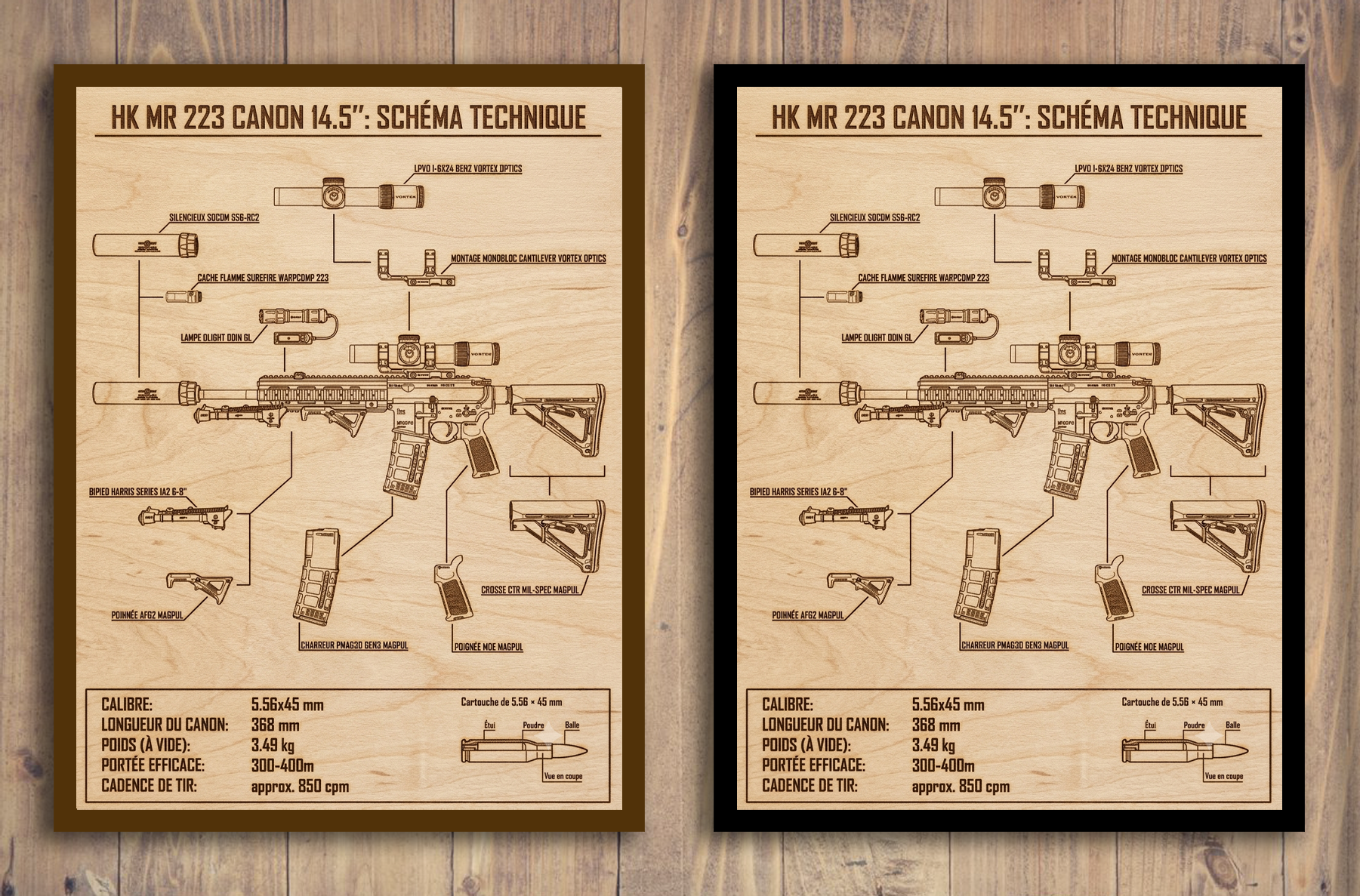 Cadre décoratif - HK 416/MR 223: Schéma technique