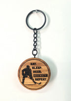 Porte-clés mini palet de hockey / 11 modèles