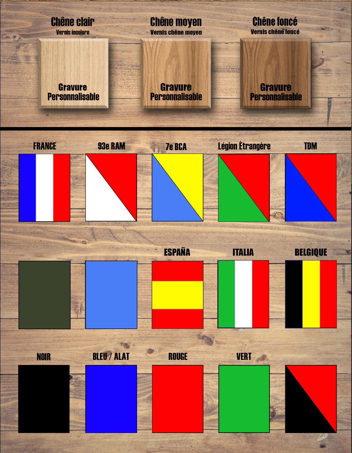 Médaillier à LED - GRAND FORMAT - Personnalisable