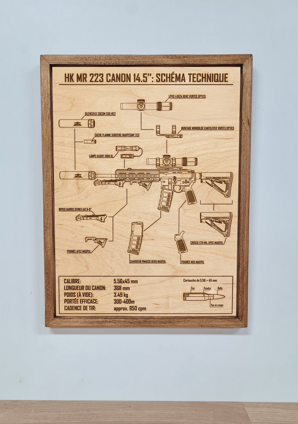 Cadre décoratif - HK 416/MR 223: Schéma technique