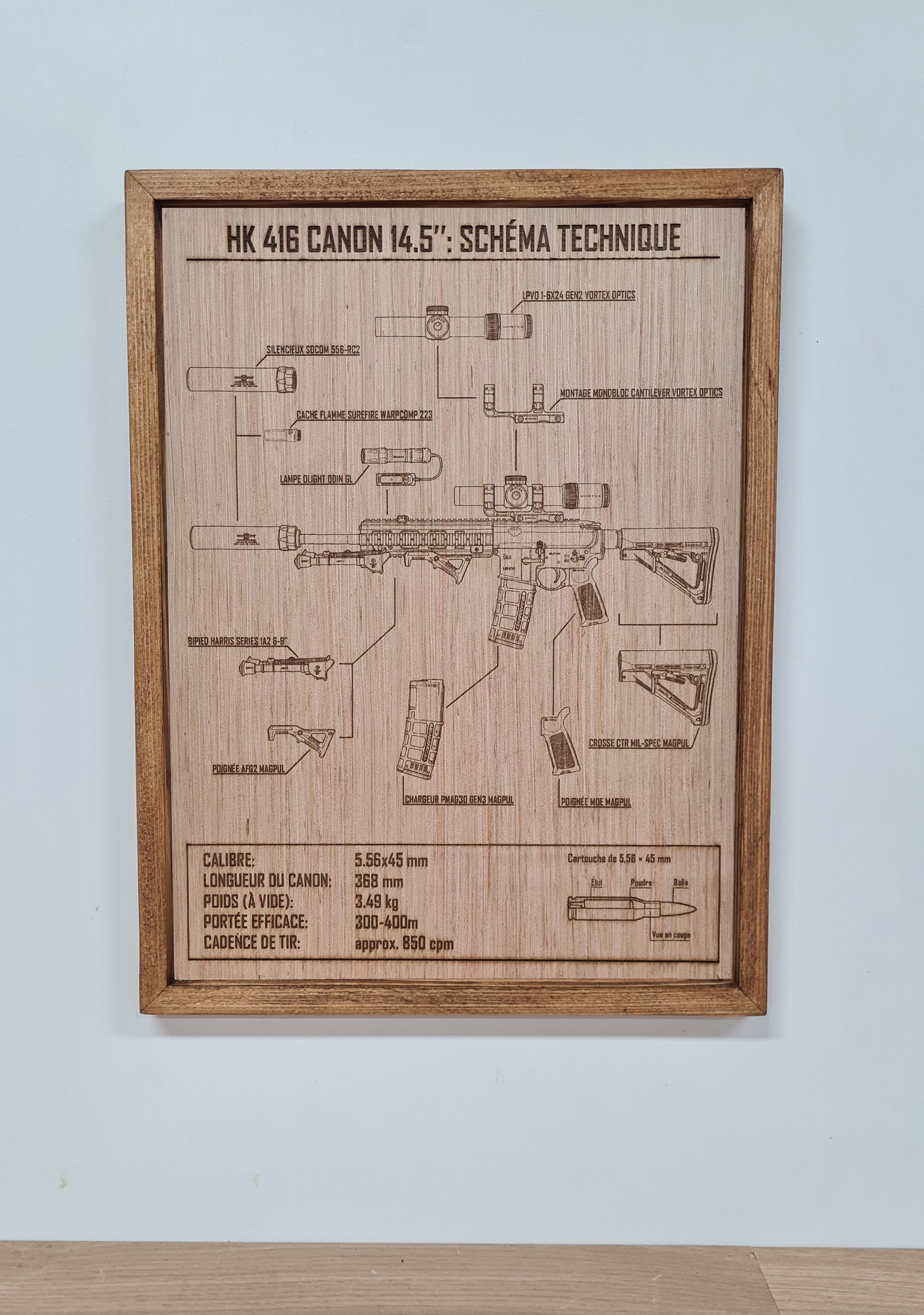 Cadre décoratif - HK 416/MR 223: Schéma technique