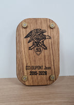 Plaque souvenir 9mm avec gravure