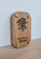 Plaque souvenir 9mm avec gravure
