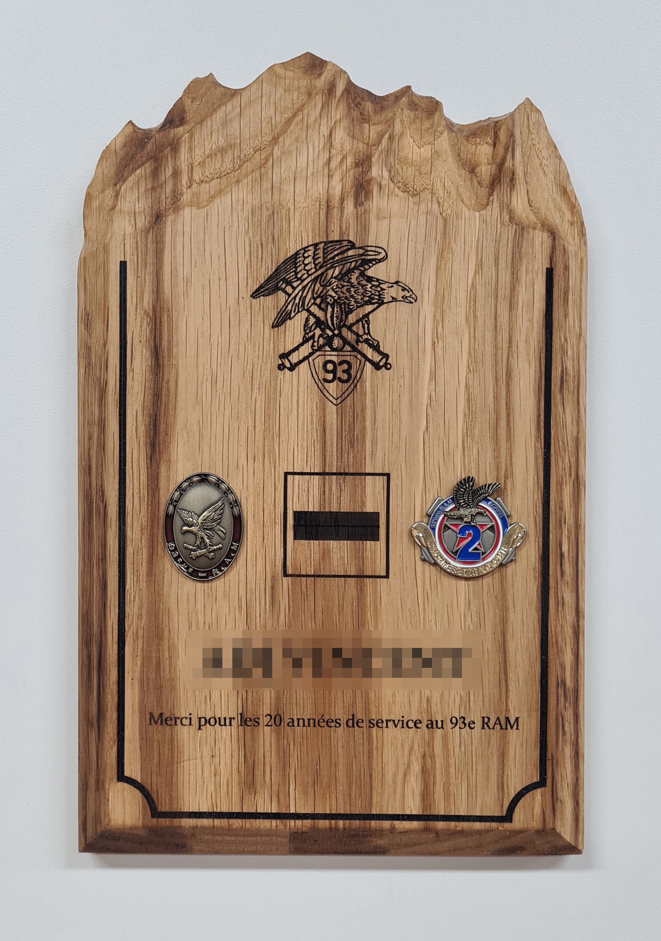Plaque souvenir armée / 2 formats