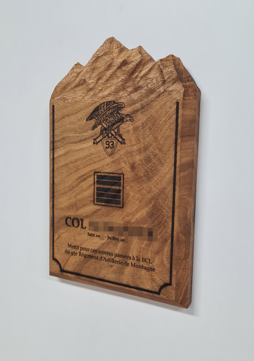 Plaque souvenir armée / 2 formats