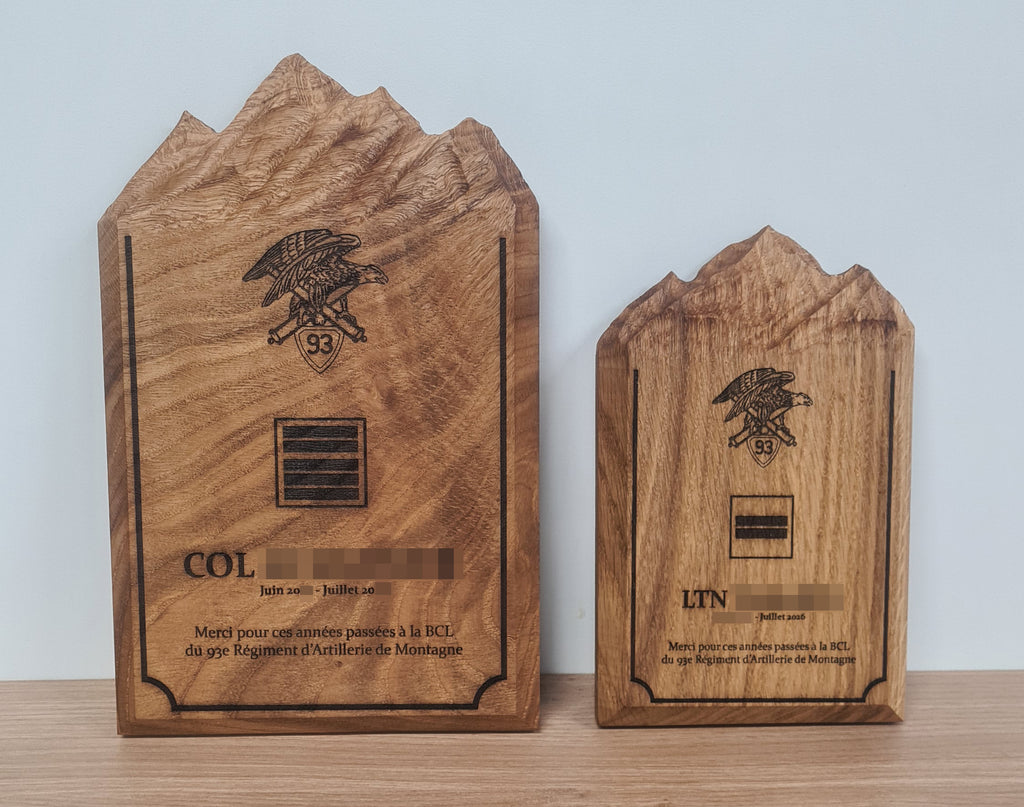 Plaque souvenir armée / 2 formats